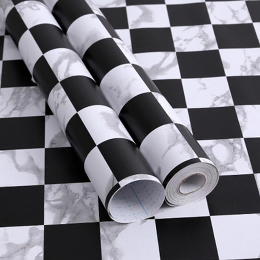 PVC Kitchen Oilproof Sticker Bathroom Waterproof Moistureproof Wallpaper Self-Adhesive Cabinet Stove Mosaic Tile Renovation Film