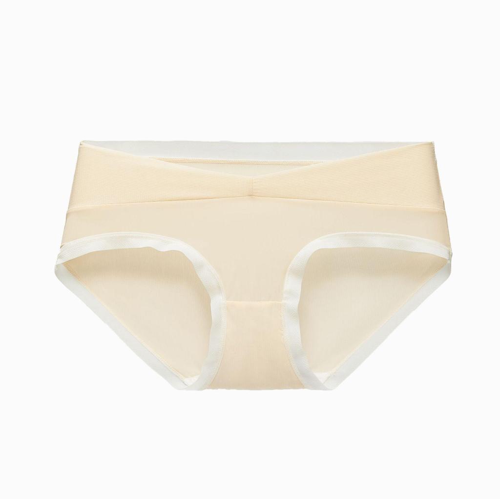 Summer Maternity Underwear: Ice Silk, High Elasticity, Low Waist, Pure Cotton Crotch, Tummy Support for Mid To Late Pregnancy