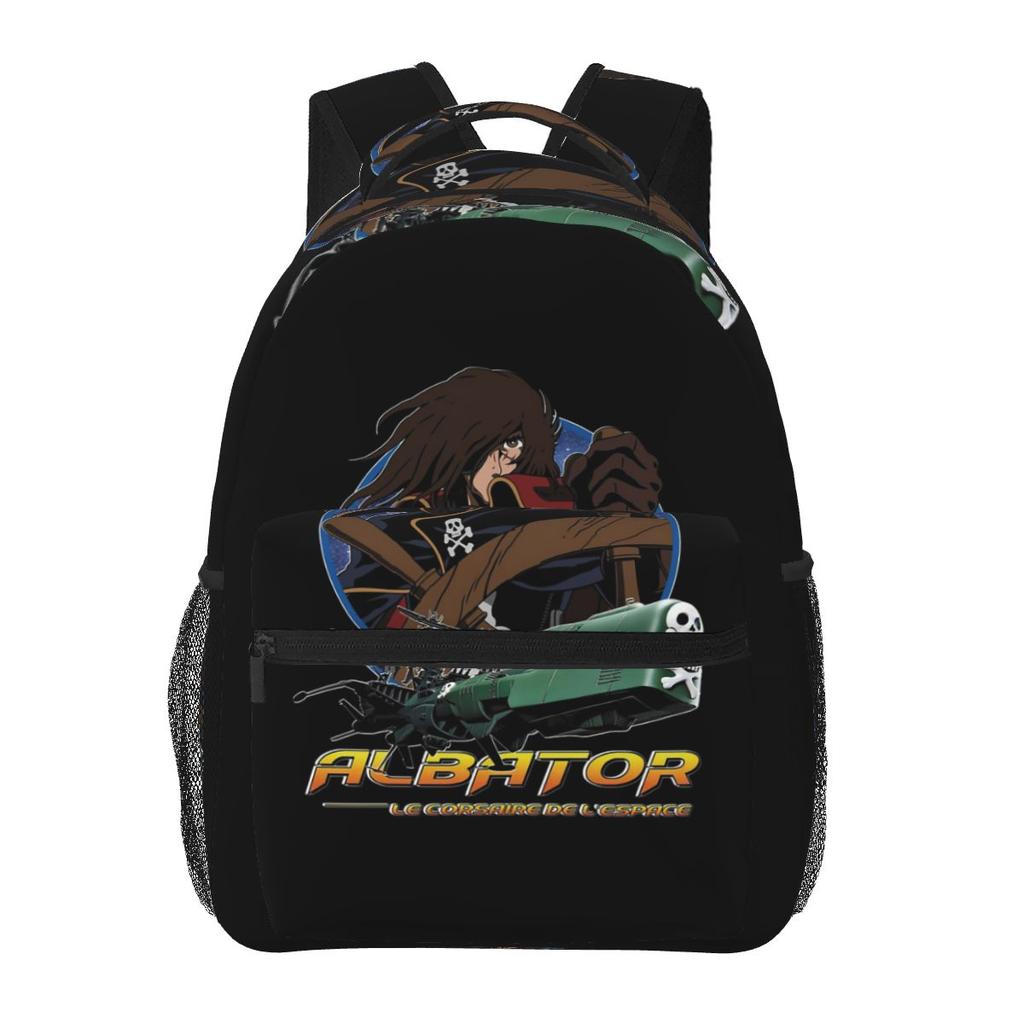 Space Pirate Captain Harlock Backpack Student Boys Girls BookBag Kids School Bag Computer Shoulder Bags for Men Women