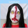 Long Hair Ghost Face Cosplay Mask For Halloween Haunted House Escape Games