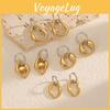 Geometric Stainless Steel Hoop Earrings For Women Summer Fashion Jewelry