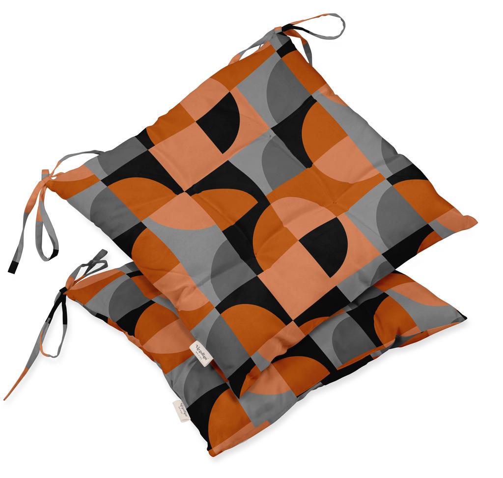 Vargottam Indoor Outdoor Tufted Printed Square Seat Patio Cushion Set Of 2 Water Resistant Patio Furniture Seat Cushion 19,inches, Purple |