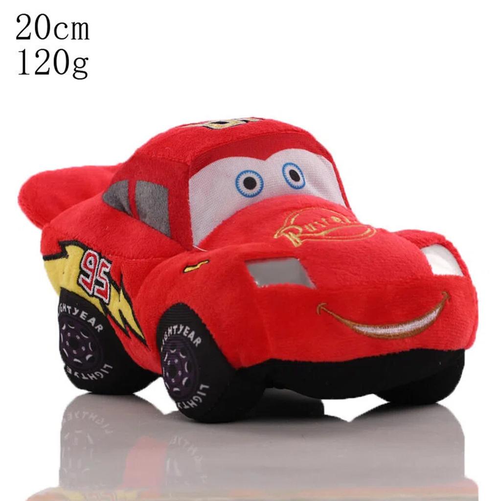 Cars Lightning McQueen Cartoon Plush Toy Cute Cartoon Character Soft Stuffed Doll Children's Birthday Christmas Gift