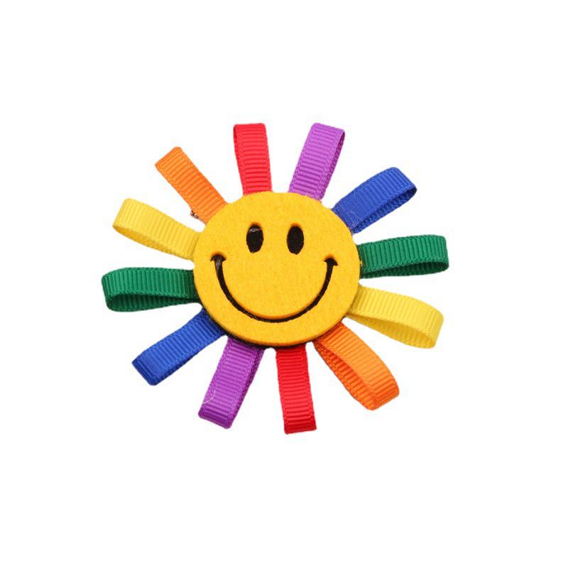 Colorful Sunflower Hair Clips for Children - Korean Style Handmade Accessories