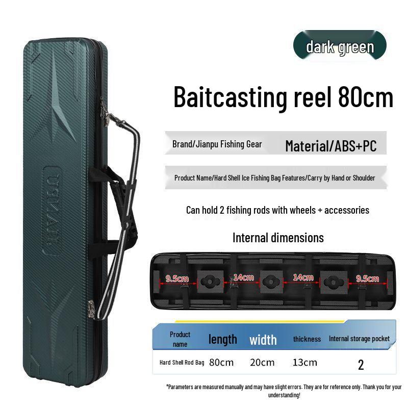 Fish Rod Bag for Raft, Lure, and Sea Fishing - No Disassembly Required, Fits Reel Line Groups, Multiple Models, Winter-Ready Storage.