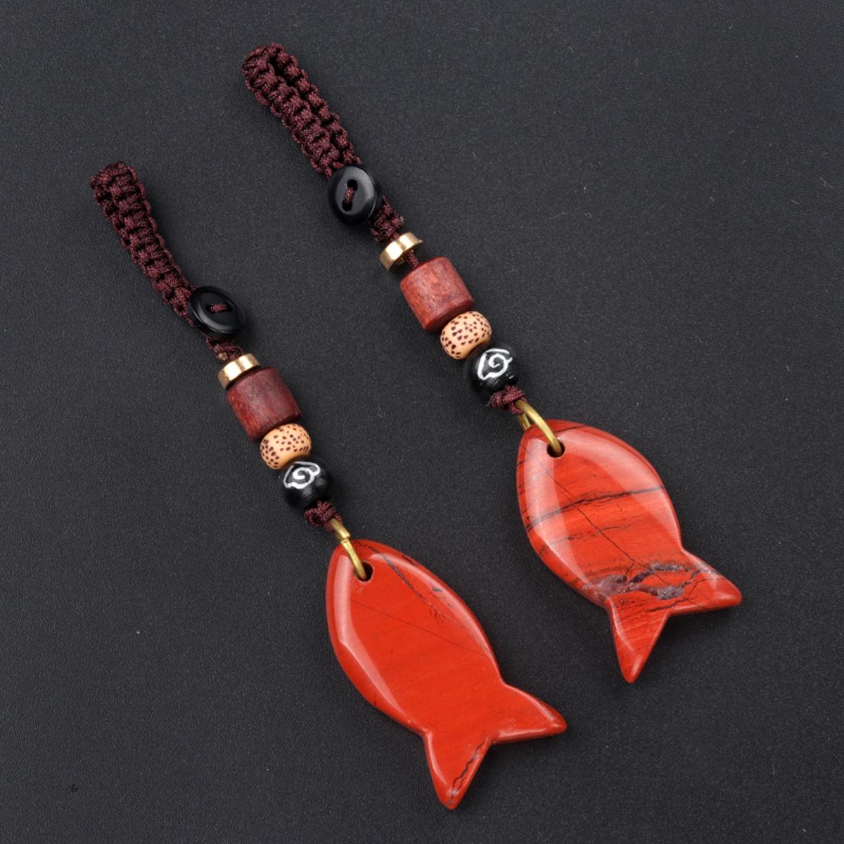 

1 шт., вязаный брелок в форме рыбы с целебным кристаллом, брелок из натурального камня, драгоценного камня для женщин и мужчин, ювелирные изделия, подарки 38x20 мм 38x20mm