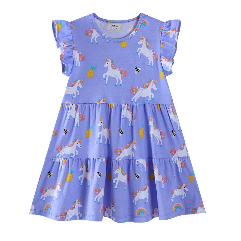 Spring & Summer Girls Dresses: European & American Style Fashionable Kids Dresses 4T