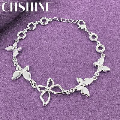 CHSHINE 925 Sterling Silver Butterfly Bracelet For Women Charm Jewelry