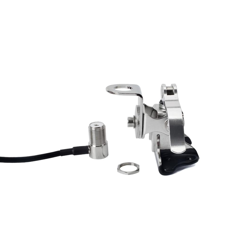 YNIBST Mobile Antenna Mounting Base with RG58 Coaxial Cable (5m) Set, MJ-MP Type, for Trunk and Hatchback Use, Adjustable Angle, Includes L-Wrench