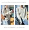 Korean Style Retro Round Neck Knit Cardigan for Women - Petite Autumn High Waist Zip Sweater