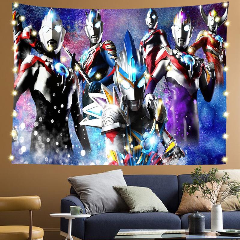Ultraman Cartoon Wall Hanging for Children's Room Decoration Background Cloth