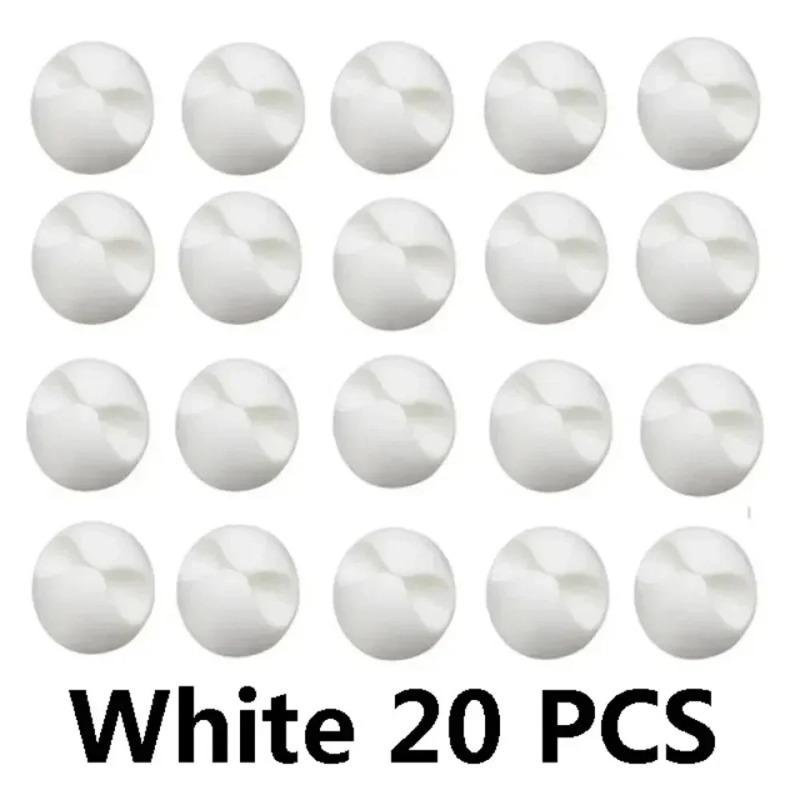 

20Pcs Round Cord Clips Silicone Winder Organizer Cable Clip Desk Tidy Management Wire Holder for Car USB Charging Tablet Wires