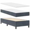 LED Boxspring Bed with Headboard Dark Grey 80 X 200 Cm Velvet