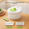Centrifuga per Insalata da Cucina Multifunzione con Cestello Drenante, Affettatrice per Verdure e Grattugia