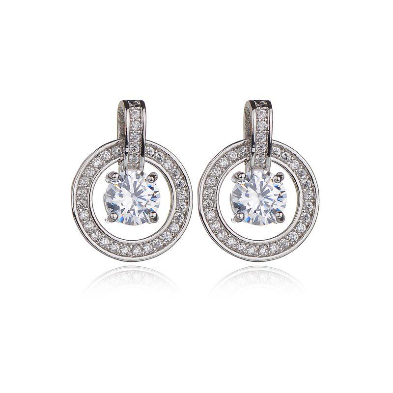 AAA Zircon Inlaid Classic Versatile Stud Earrings - European & American Style