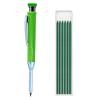 Mechanical Carpenter Pencils with 6 Refill Construction Pencil with Built-in Sharpener Deep Hole Long Nib Marker Pen for Woodworking Architect Marking
