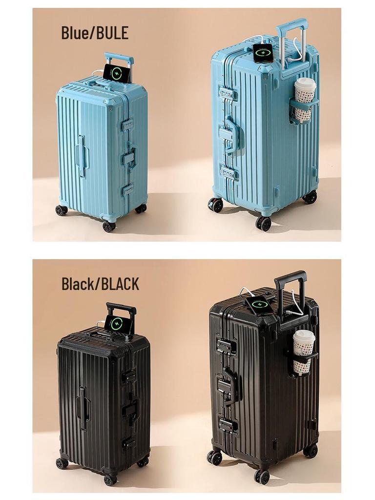 Anti-Fall Aluminum Frame Luggage Trolley with Large Capacity & Combo Lock