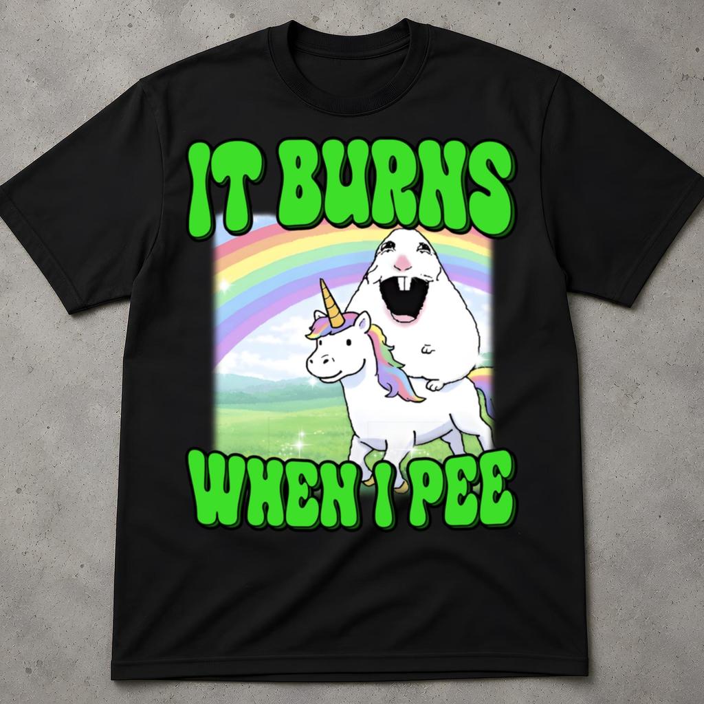 It Burns When I Pee Hamster Tee, Sarcastic Shirt Funny Weirdcore, Sassy Funny Meme Shirt, Gen Z Humor Shirt, Weird Shirt, Graphic Tee