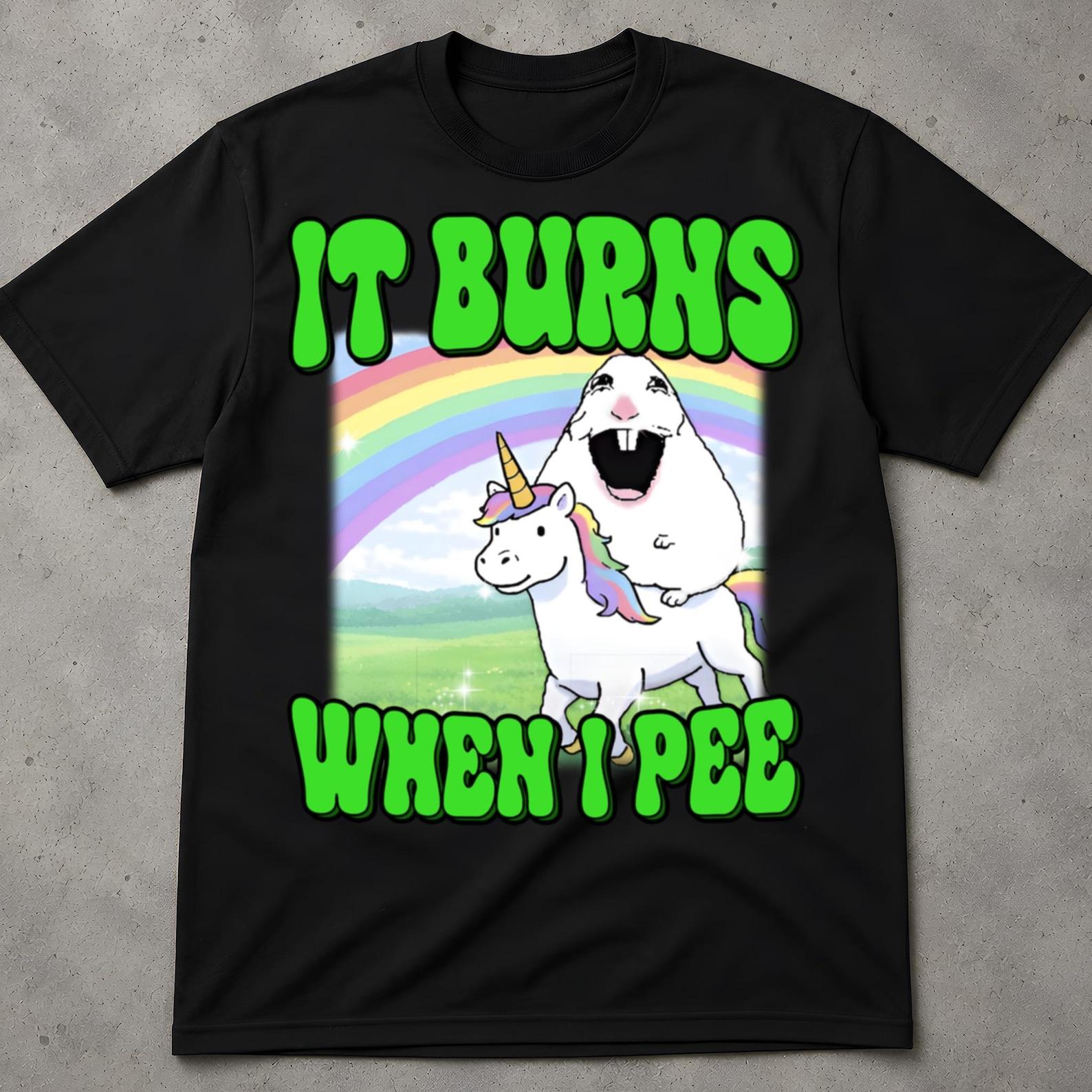 It Burns When I Pee Hamster Tee, Sarcastic Shirt Funny Weirdcore, Sassy Funny Meme Shirt, Gen Z Humor Shirt, Weird Shirt, Graphic Tee M