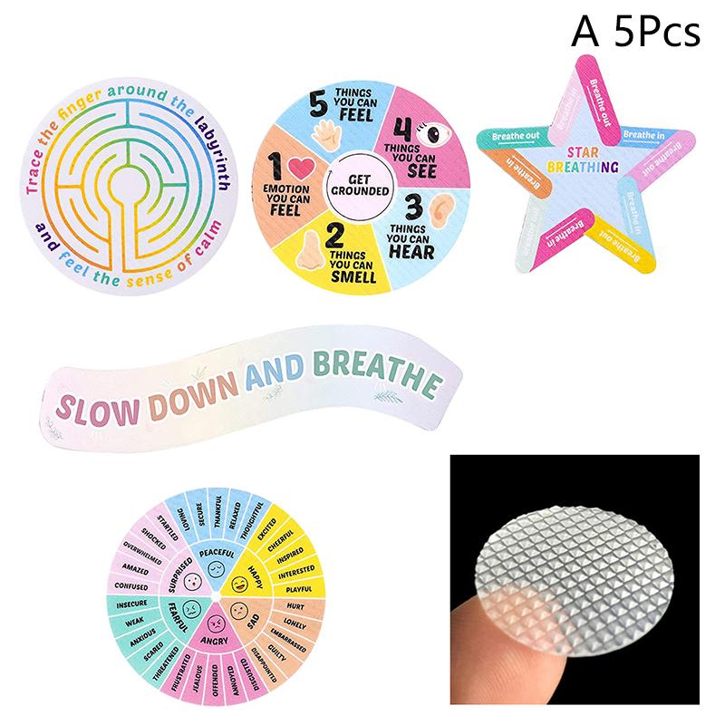 Kids Favors Breath Calm Anxiety Sensory Stickers Anti Stress Tactile Calm Stickers Self Adhesives Decals For Stationery Sticker