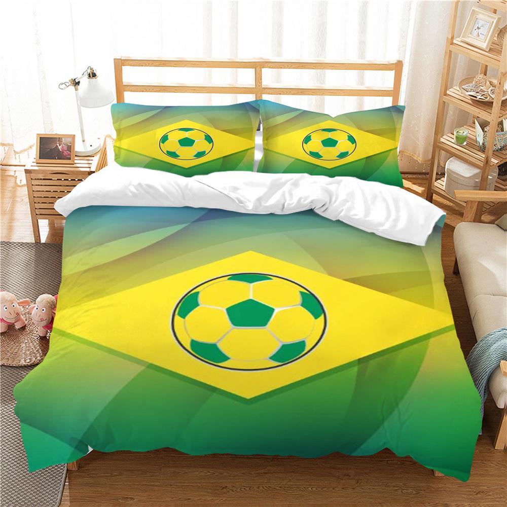 Bettbezug, Fußball-Bettbezug, Anzug, Frau, Mann, weiche Heimtextilien, Einzelbett, Doppelbett, coole Bettwäsche-Sets
