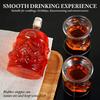 Whiskey Decanter with 2 Glasses 750ml Transparent Wine Decanter Creative Bourbon Decanter and Glass Set Whiskey Decanter