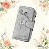 Butterfly-themed women's long wallet, multifunctional and portable, with snap closure, suitable for storing coins, ideal for birthday gifts or
