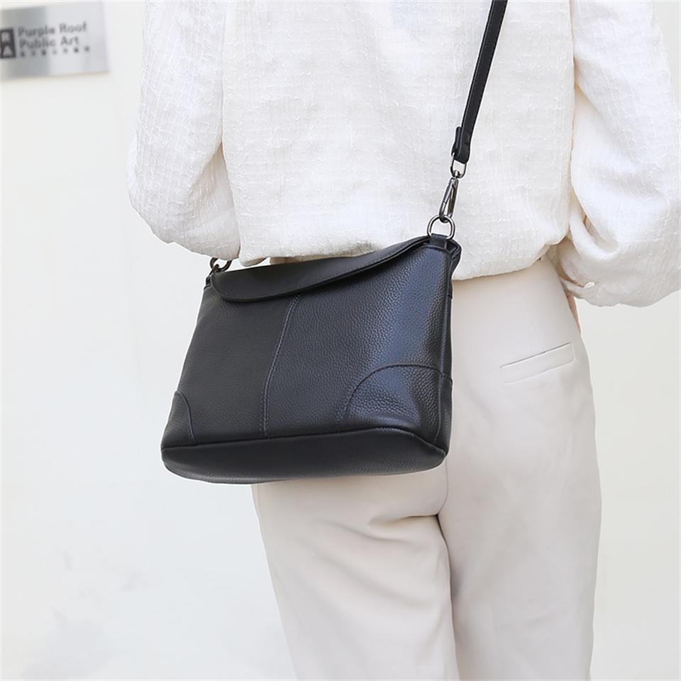 Luxury Genuine Cowhide Leather Handbag for Women Designer Small Crossbody Shoulder Messenger Bag