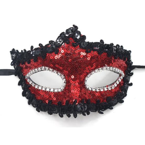 Lace Handheld Masquerade Masque with Stick Butterfly Sequin Half Face Eye Cushion for Women Carnival Venetian Prom Halloween Cosplay Parties