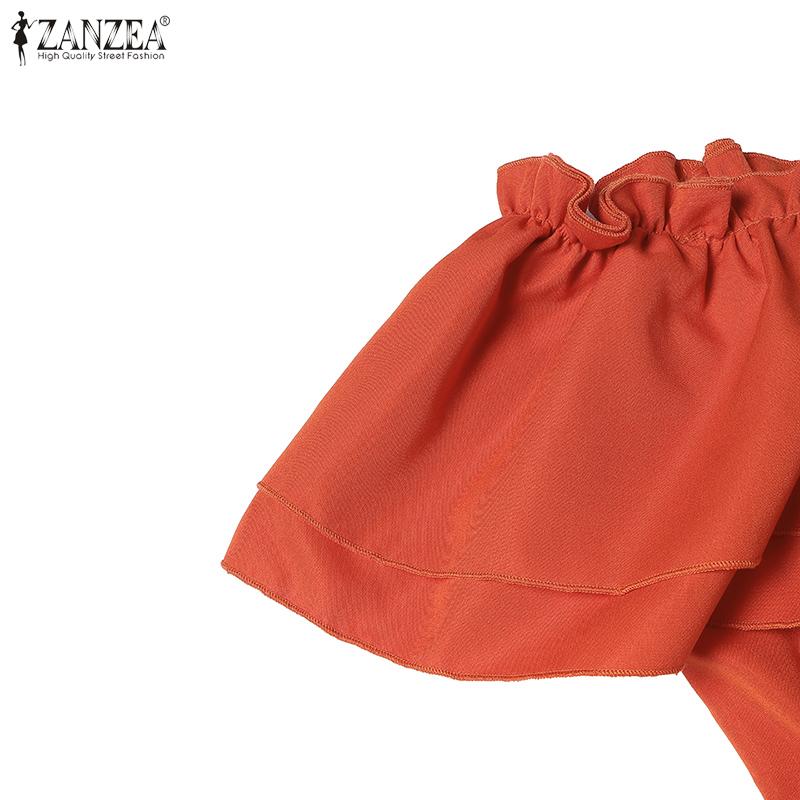 ZANZEA Γυναικείο μακρύ φόρεμα με χαλαρό φόρεμα για διακοπές στην παραλία