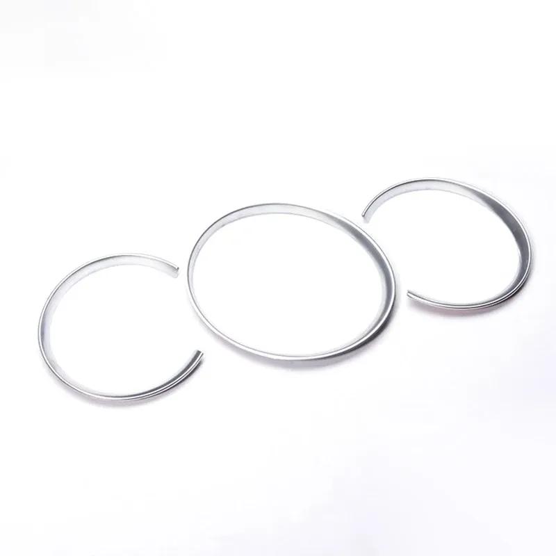 Carbon Fiber Color Dashboard Oil Meter Circles Frame Decoration Sticker Trim For Porsche Macan 2014-21 Interior Car Accessories