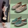 Damenschuhe Neue Plateau-Flats Loafer 2026 Herbst Frühling Trend Sport PU-Leder Laufschuhe Runde Spitze Mujer Zapatos