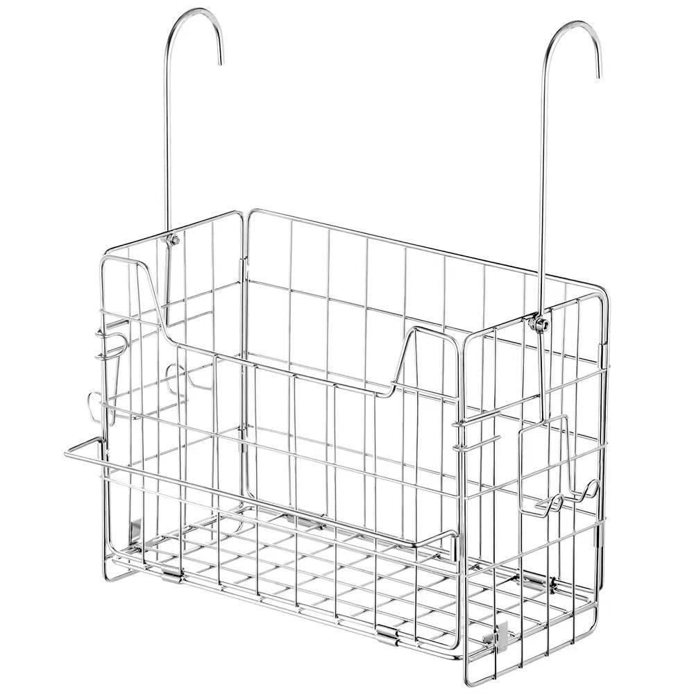 Large Capacity Stainless Steel Hanging Basket Detachable Shower Storage Rack Shampoo