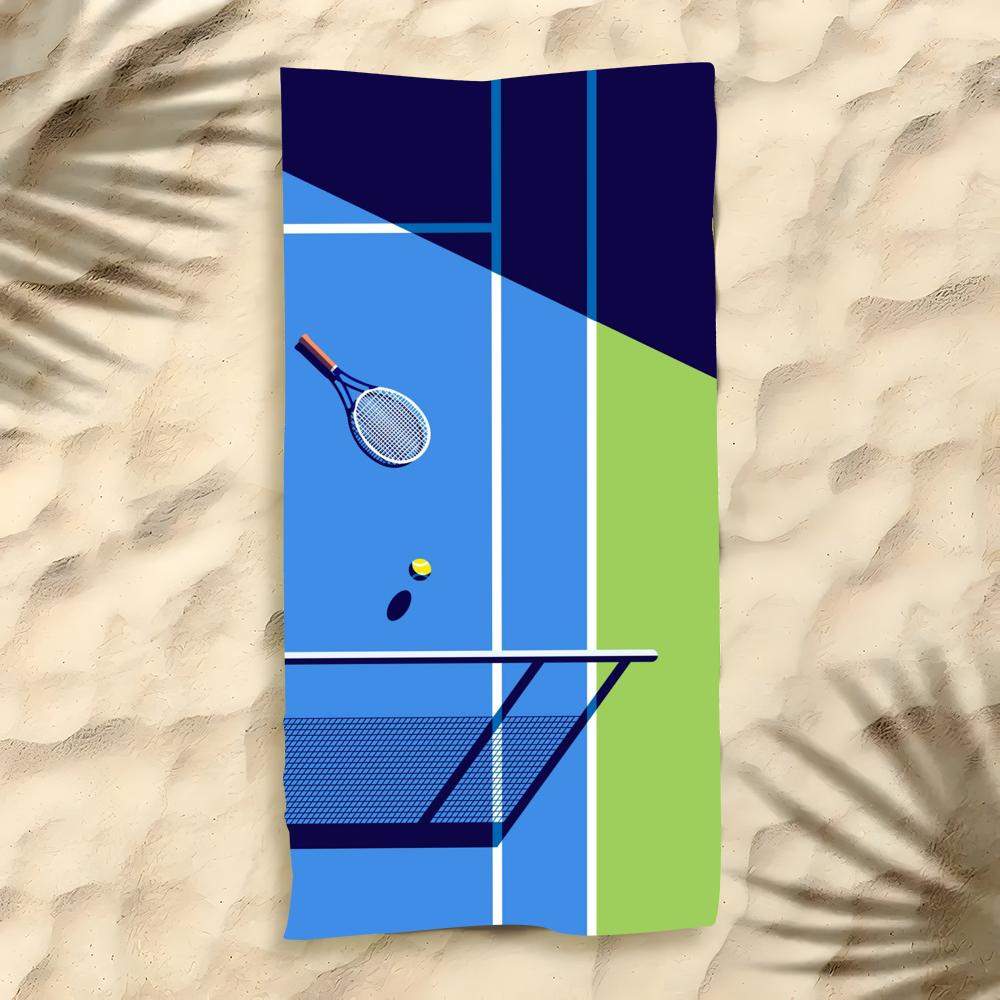 U-US Open Handtuch Polyester Strandhandtuch Schnelltrocknend Sandfrei Badetuch für Sommer Pool Reisen Urlaub