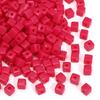 144Pcs Acrylic Solid Color Three-dimensional Square Bead For DIY Necklace Bracelet Earrings Jewelry Making Craft Accessories