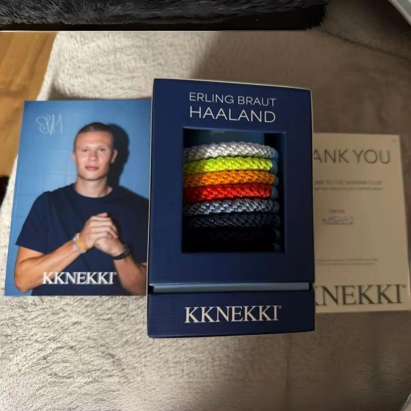 Genuine Kknekki Limited Edition Erling Haaland Signature Hair Ties 8-Piece Gift Box Fashionable Peripheral Hair Cords As Gifts
