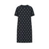 Fila Heritage Fashion Minimalist Classic Floral Versatile Comfortable Casual Elegant Textured Woven Short Sleeve Dress Women Dresses F51W628303FZC