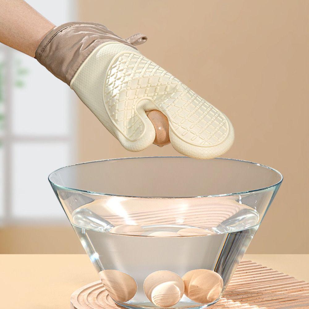 2 ks Zesílené troubové rukavice Protiskluzové rukavice odolné vůči vysokým teplotám Víceúčelové pekařské chňapky Vaření