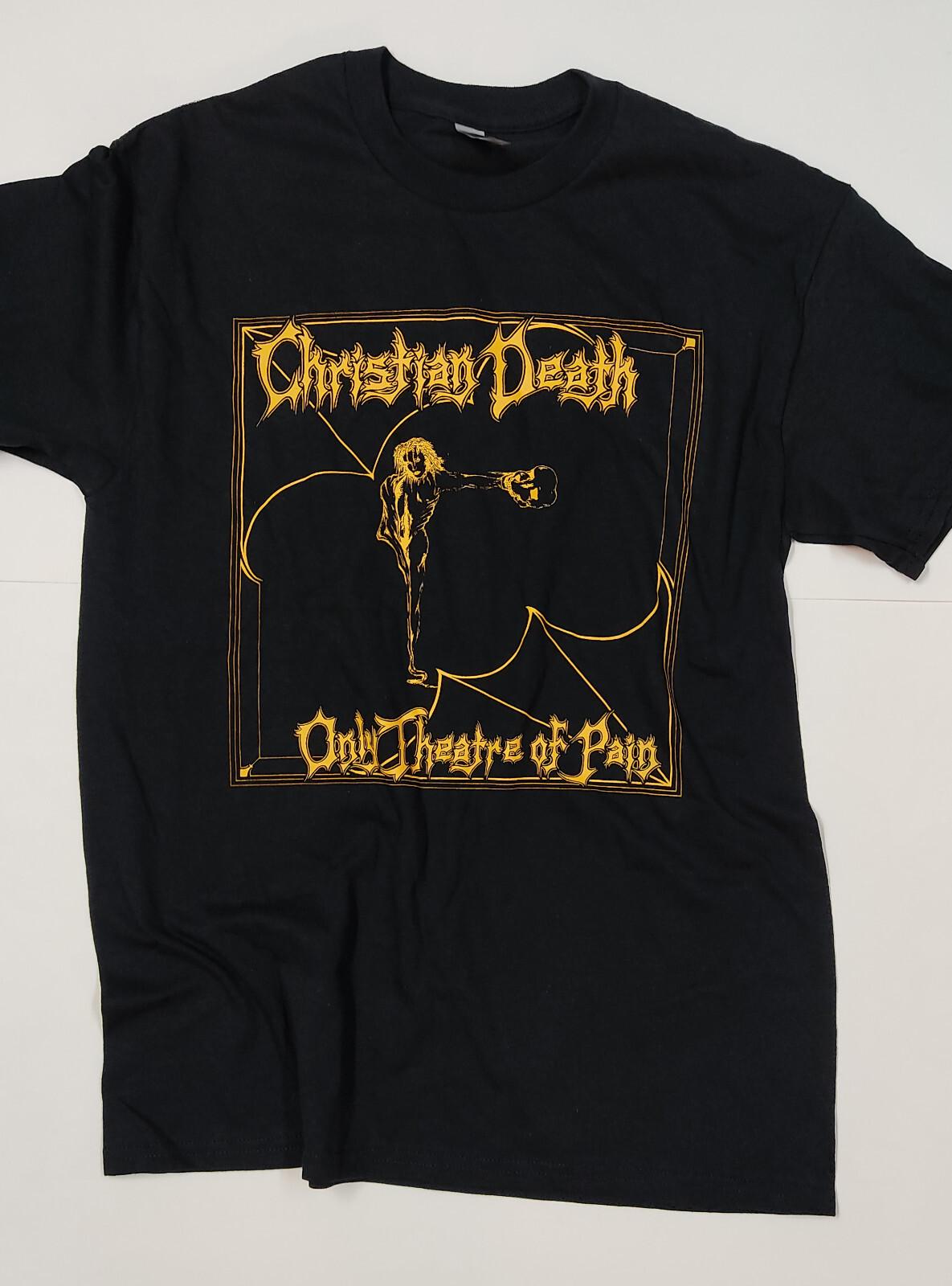 New Christian Death Post Punk Band Black T-shirt with Hand Pulled Silkscreen Print XL
