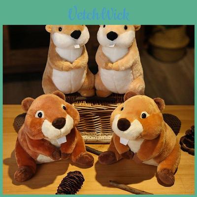 Entzückende Murmeltier-Stoffpuppe Beige Hellbraun Süßes Geschenk Für Kinder Und Freundin