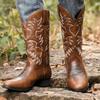 High-top men's leather boots, classic cowboy boots, packaged and shipped in P bags on the same day.