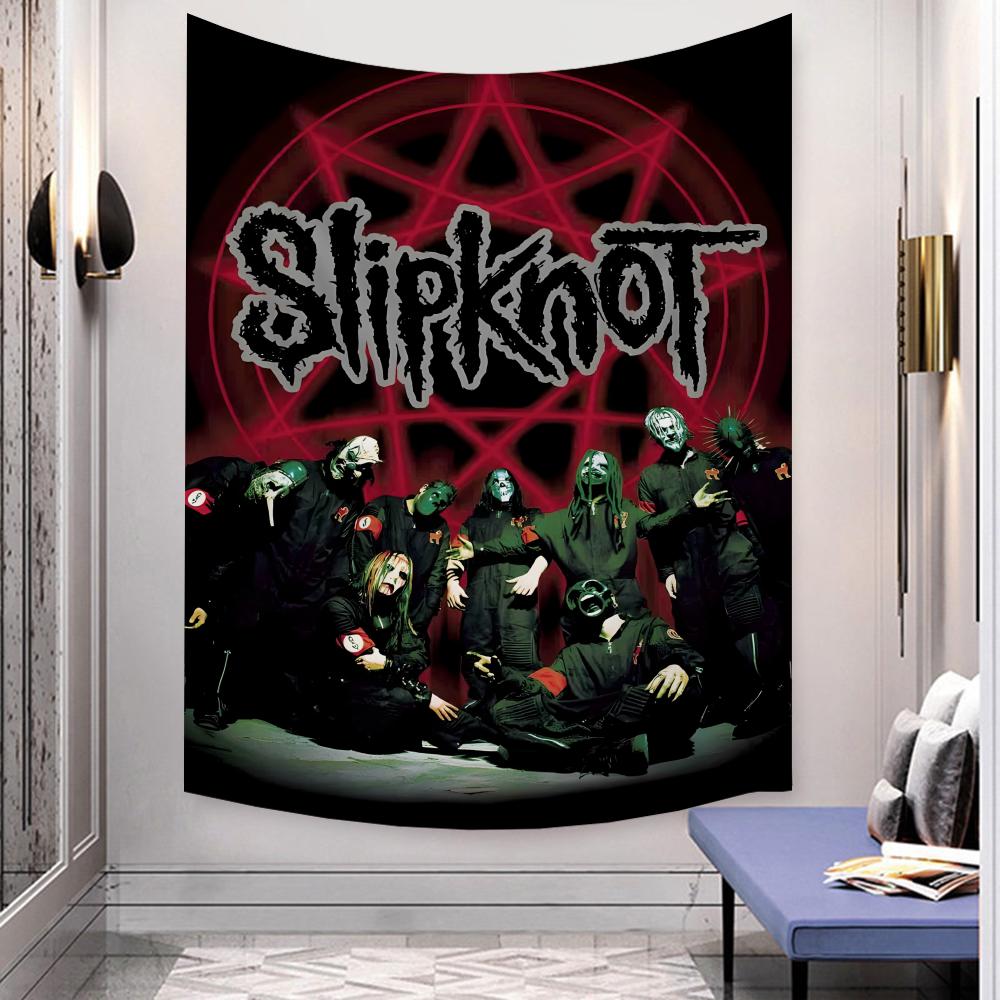 Rock Band Sslipknotses Tapestry Microfiber Wall Hanging For Bedroom Living Room Decor Outdoor Festival Garden Bar Background