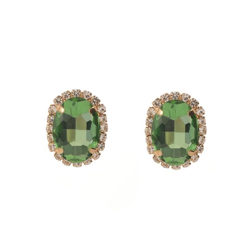 Oversized Geometric Stud Earrings With Full Rhinestone Embellishment Trendy Minimalist Statement Jewelry Women