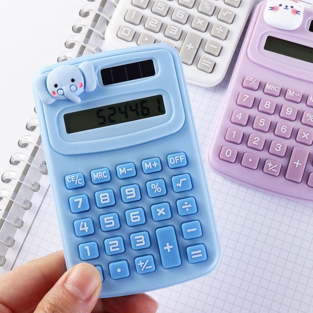 Lightweight Cartoon Cute Calculator Cute Mini Portable Digit Calculator  Learning Tools