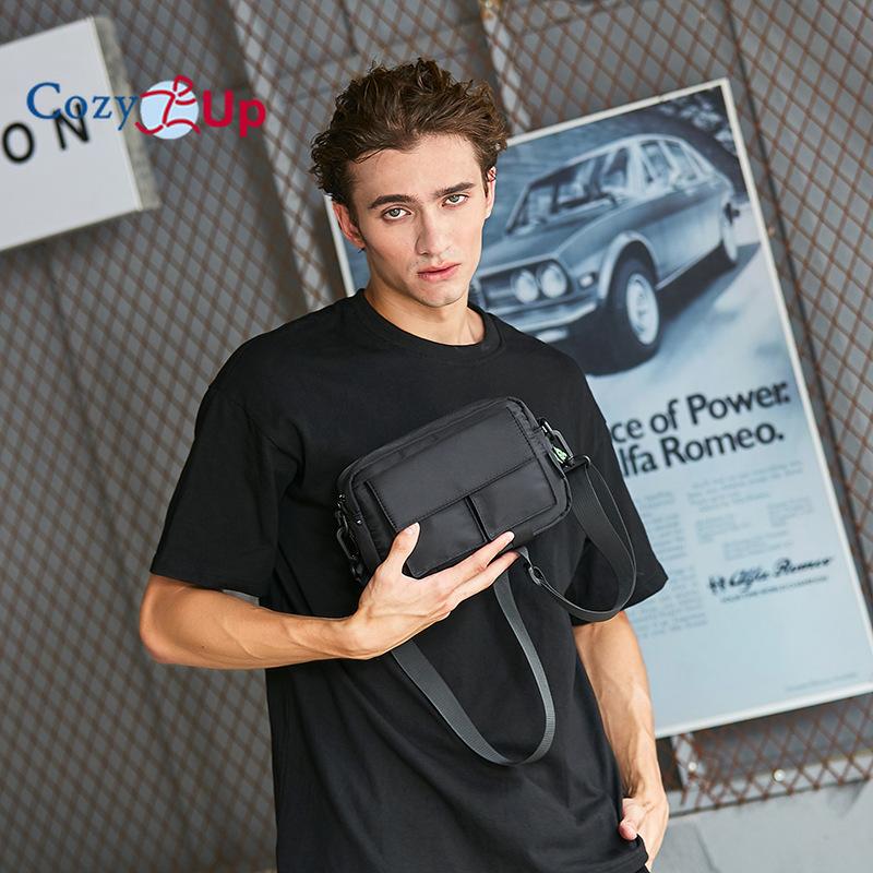 Men's Crossbody Bag Versatile Bag Lid Style Shoulder Bag Women's Casual Oxford Cloth Backpack