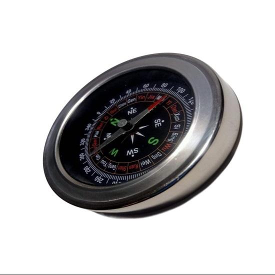Large Magnetic Compass Measuring Approximately 1.2 Cm  for Outdoor Navigation, Hiking, and Survival Adventures