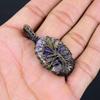 Tree Of Life Copper Charoite Gemstone Pure Copper Wire Wrapped Handmade Pendant Jewelry