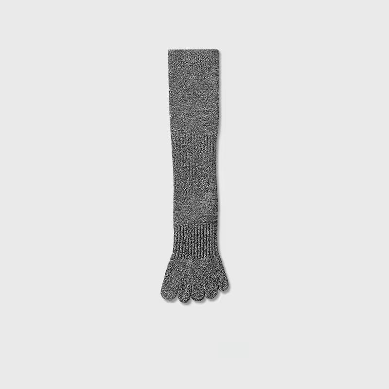 High Quality Women's Solid Color Knee High Anti-Slip Socks  Athletic for Yoga, Pilates & Fitness, Breathable Five Toes
