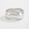 Exaggerated Irregular Metal Smooth Surface Bracelet, Design Sense Geometric Wide Surface Spring Bracelet Bracelet