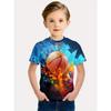 Kinder T-Shirt Junge Lässig Mädchen Kurzarm T-Shirt Sommer Cartoon Fußball Sport T-Shirts für Jungen Rundhals Kinder Top